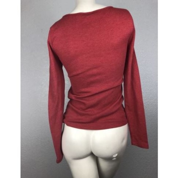 Lucky Brand Lace Waffle Thermal Stretchy Red - Picture 2 of 6